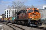 Stack train rolls east through Van Buren